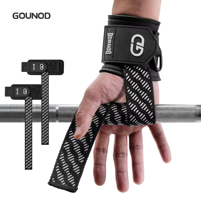 Weightlifting Strap with Wrist Band Gym Grip Bands Fitness Powerlifting Strength Weight Training Exercise Protection Wrist Strap