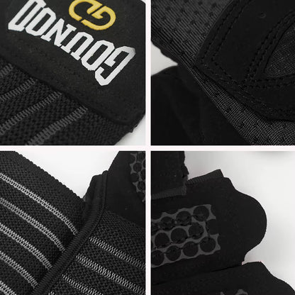 1Pair Workout Gloves for Men Women, Padded Weight Lifting Gloves with Wrist Wraps Support, Full Palm Protection, Grip for Gym Tr